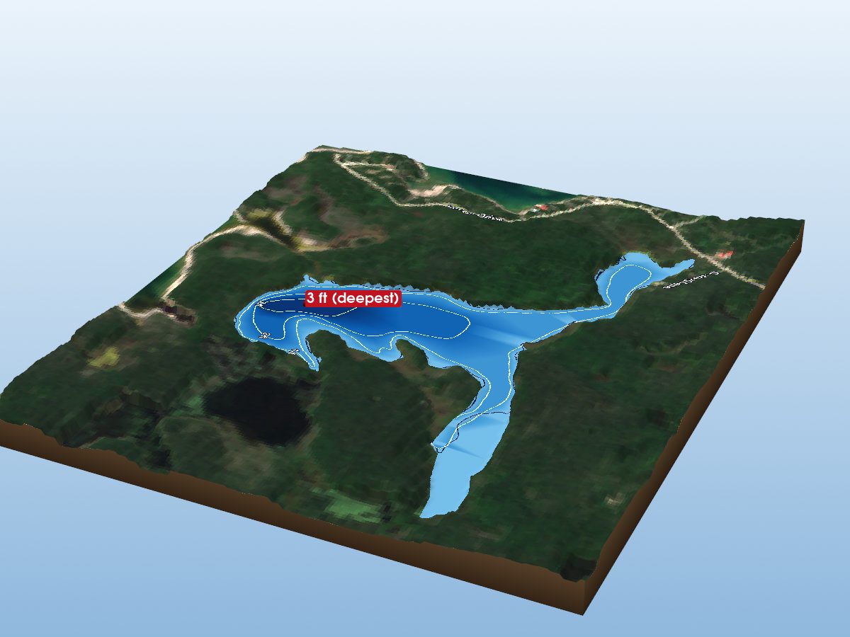 Depth map of Scugog Lake