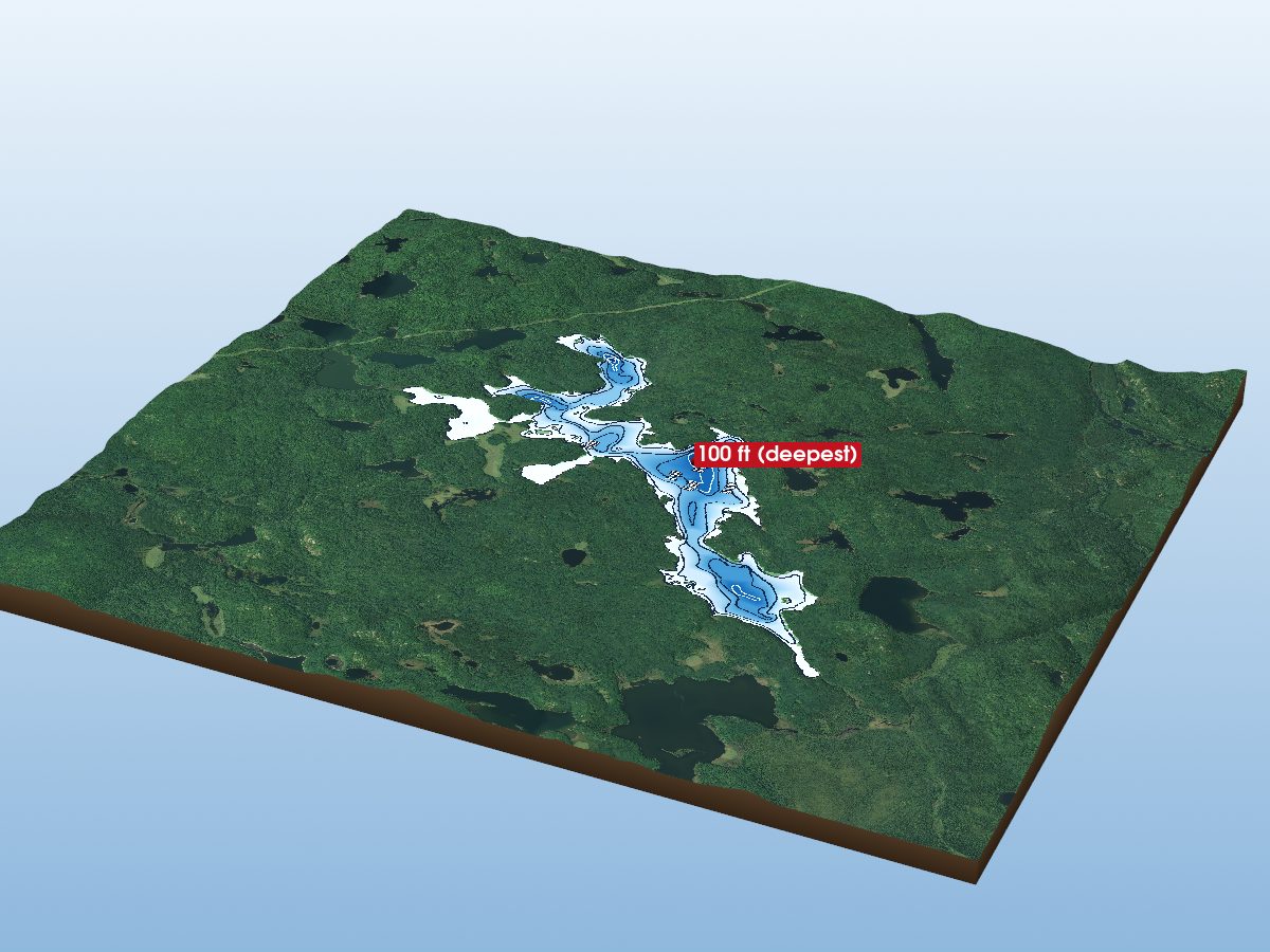 Depth map of Seabrook Lake