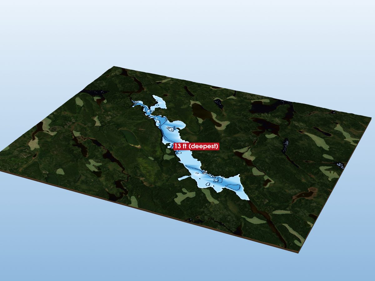 Depth map of Seach Lake