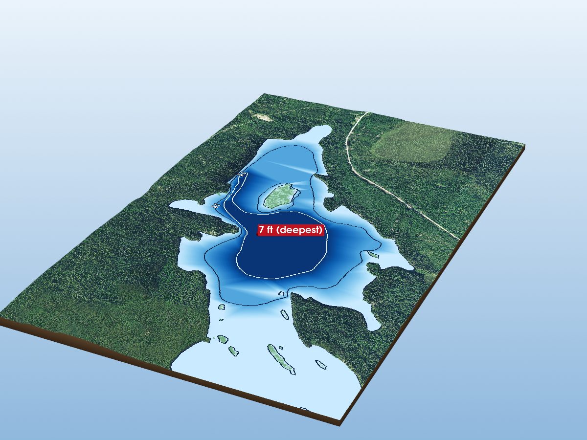 Depth map of Seagram Lake