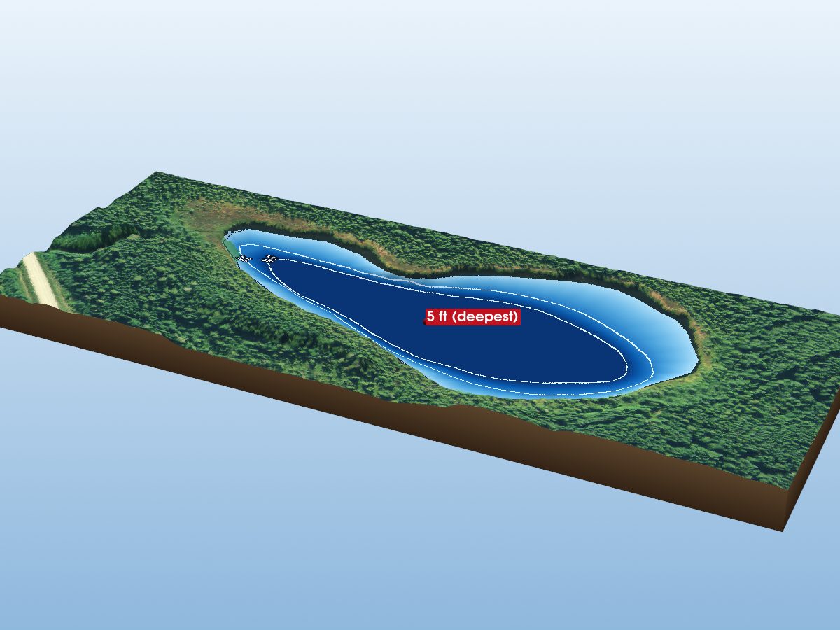 Depth map of Seaton Lake 11