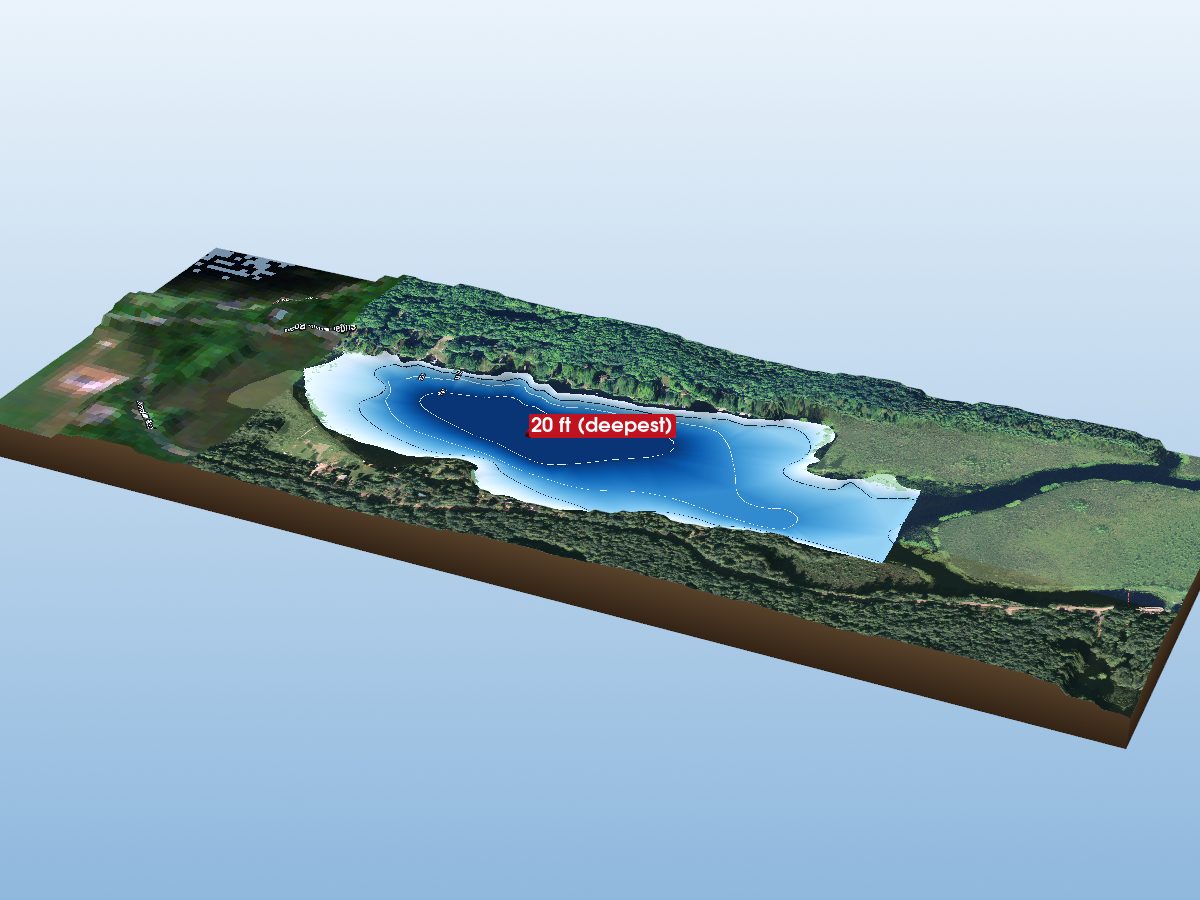 Depth map of Sebright Bay