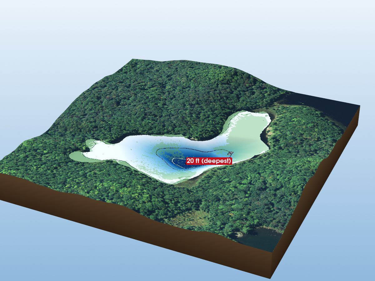 Depth map of Second Finger Lake