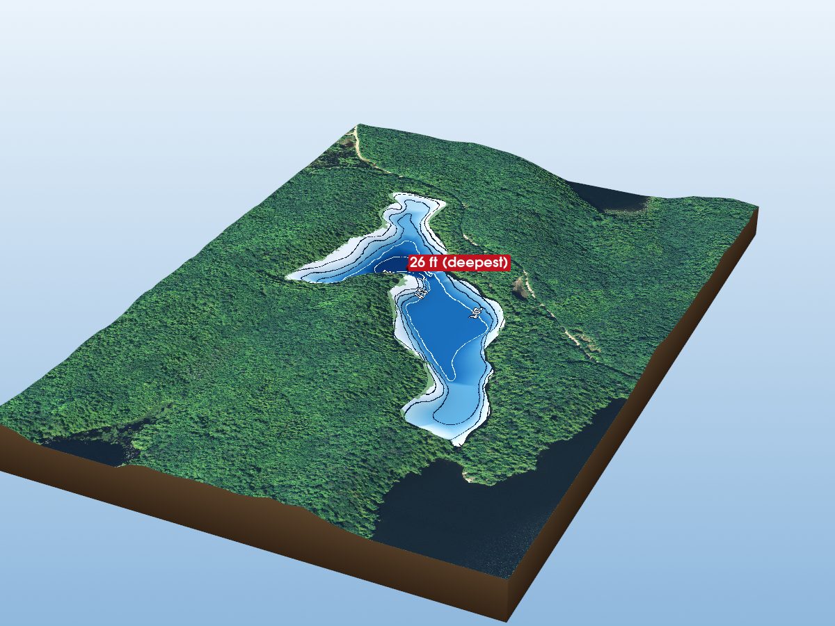 Depth map of Second Lake