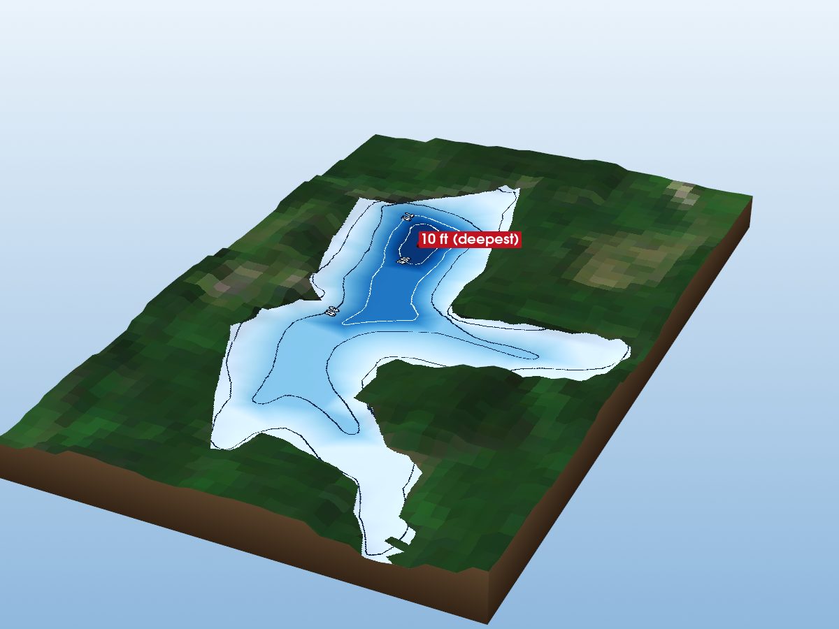 Depth map of Secord's Pond