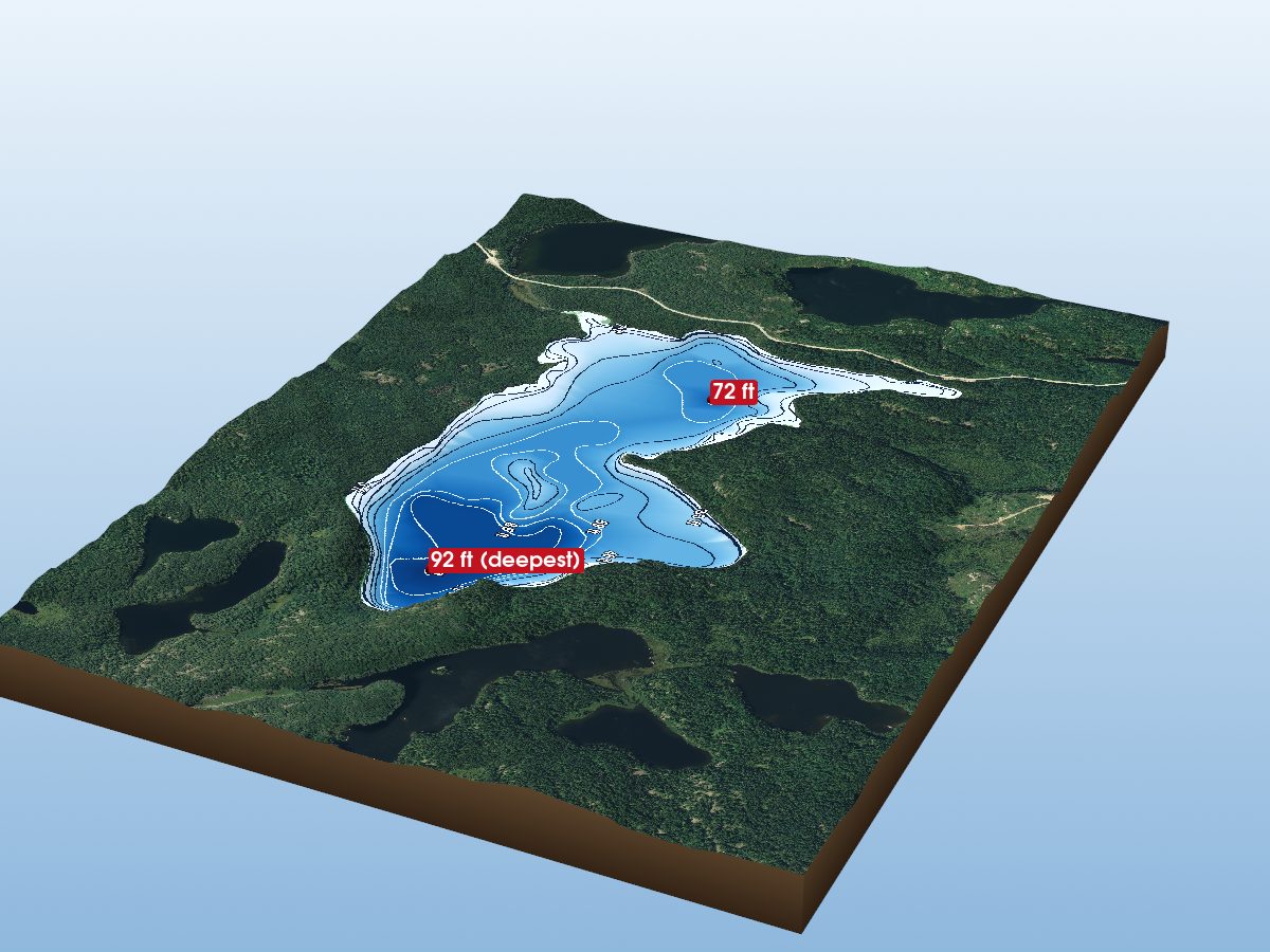 Depth map of Secret Lake