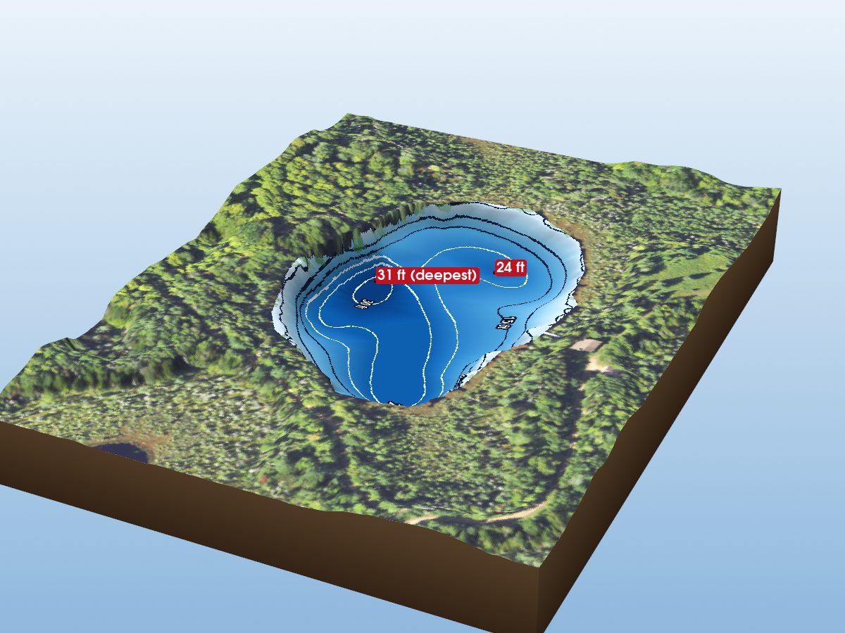 Depth map of Section 14 Lake