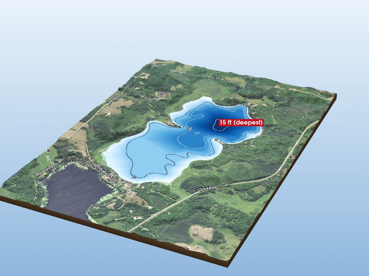 Depth map of Section Ten Lake