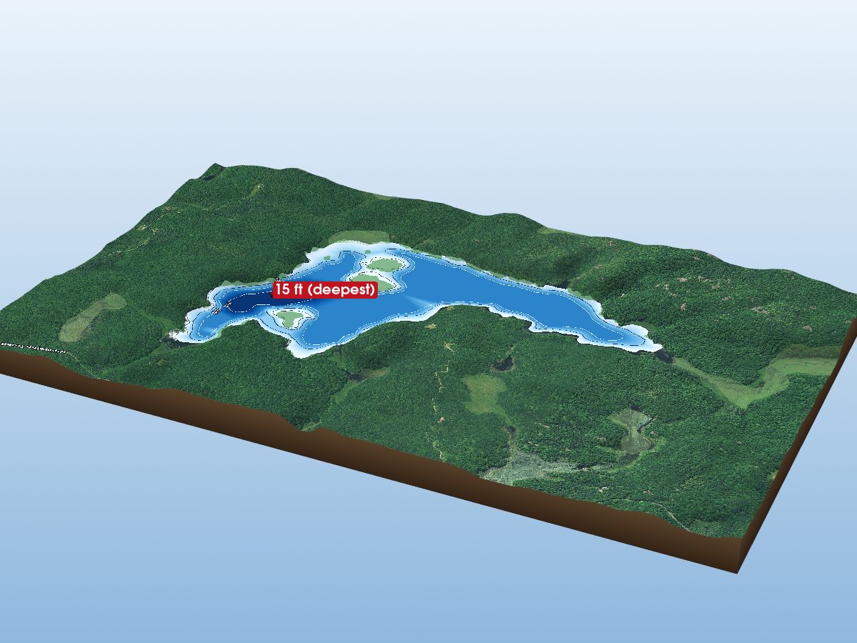 Depth map of Seguin Lake