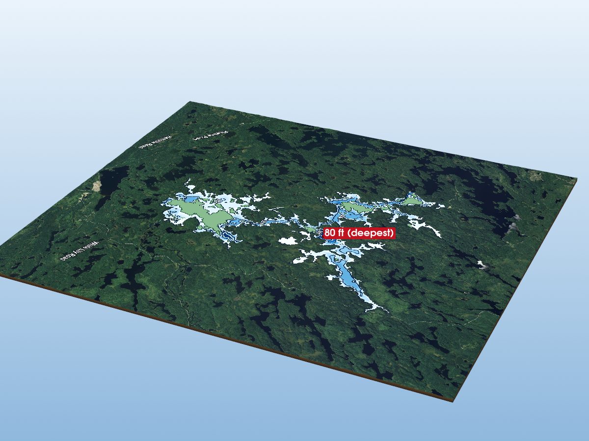 Depth map of Seine River