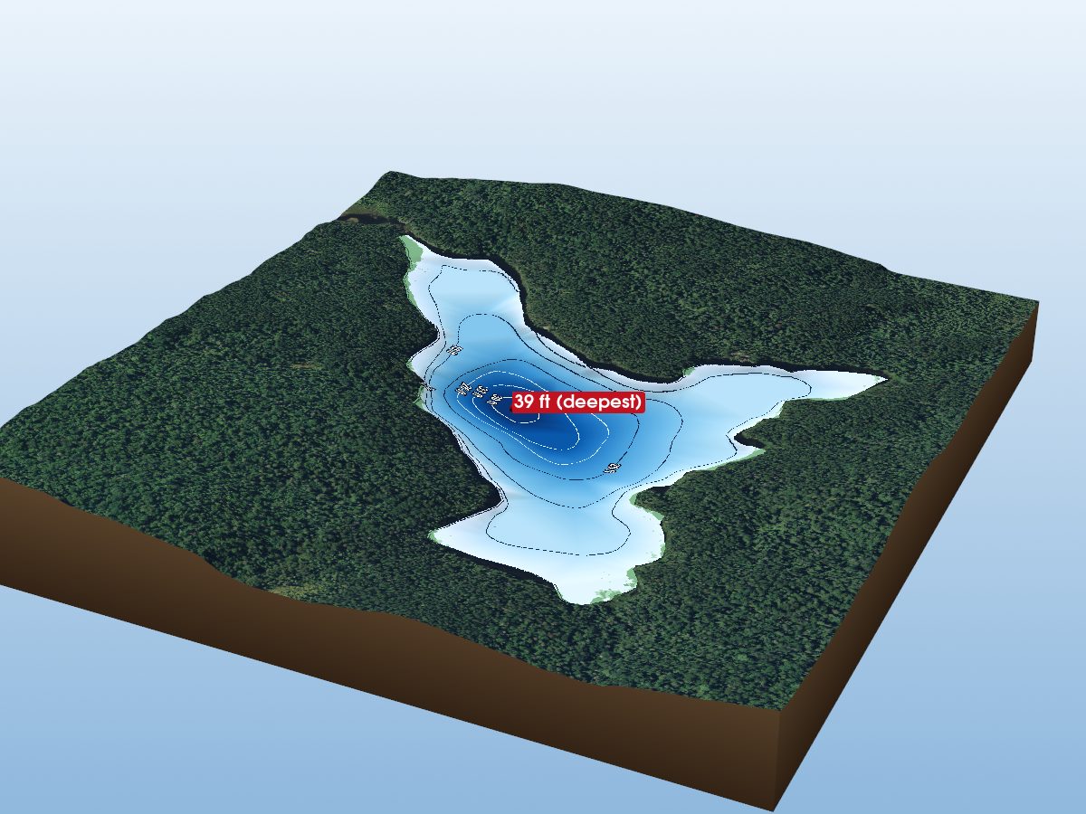 Depth map of Selkirk Lake 48