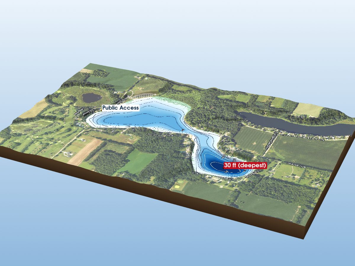 Depth map of Selkirk Lake