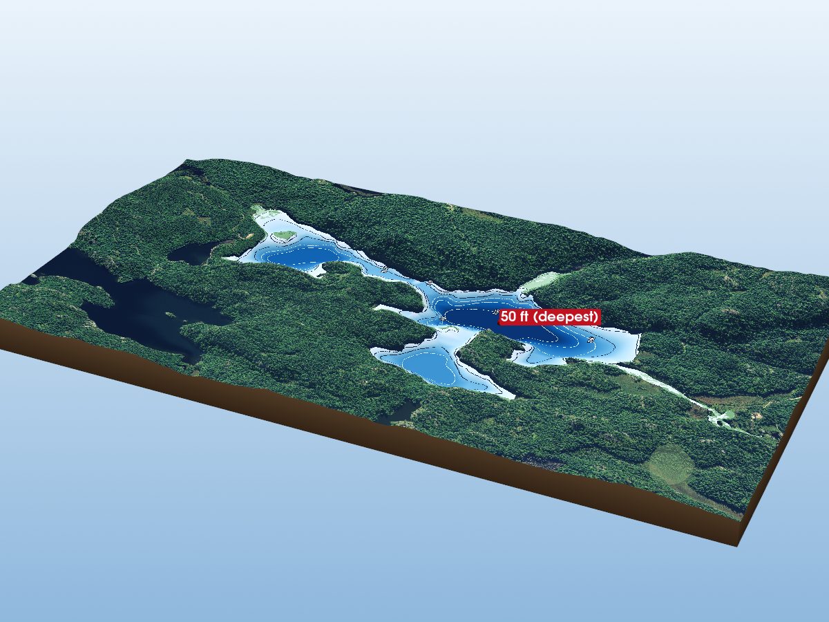 Depth map of Selwyn Lake