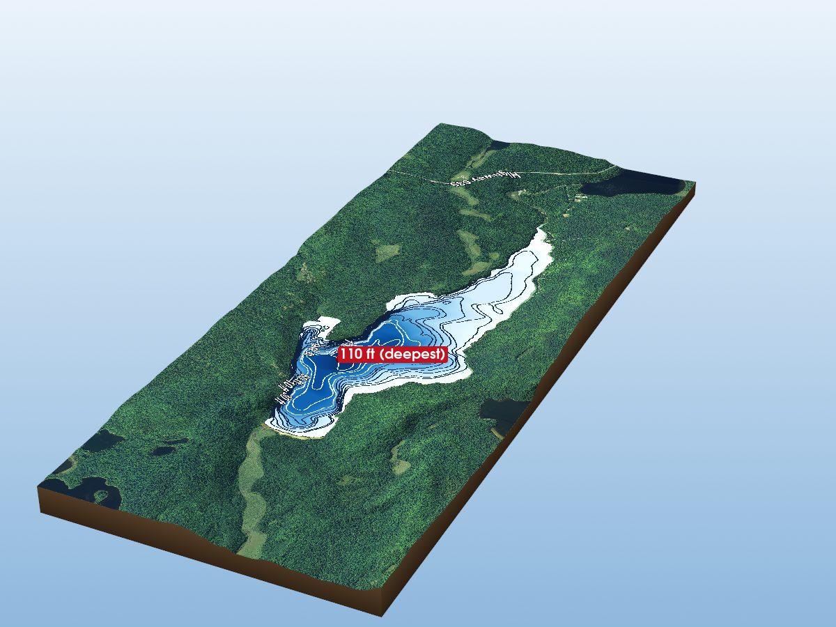 Depth map of Semiwite Lake
