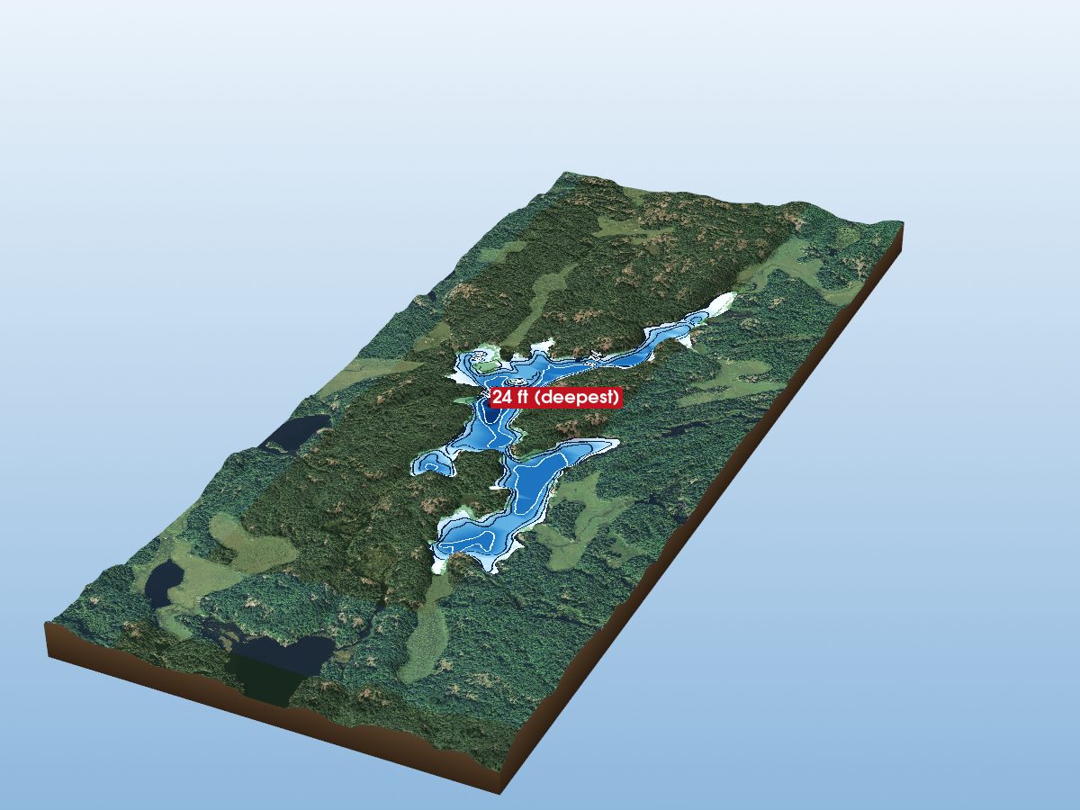Depth map of Serpentine Lake