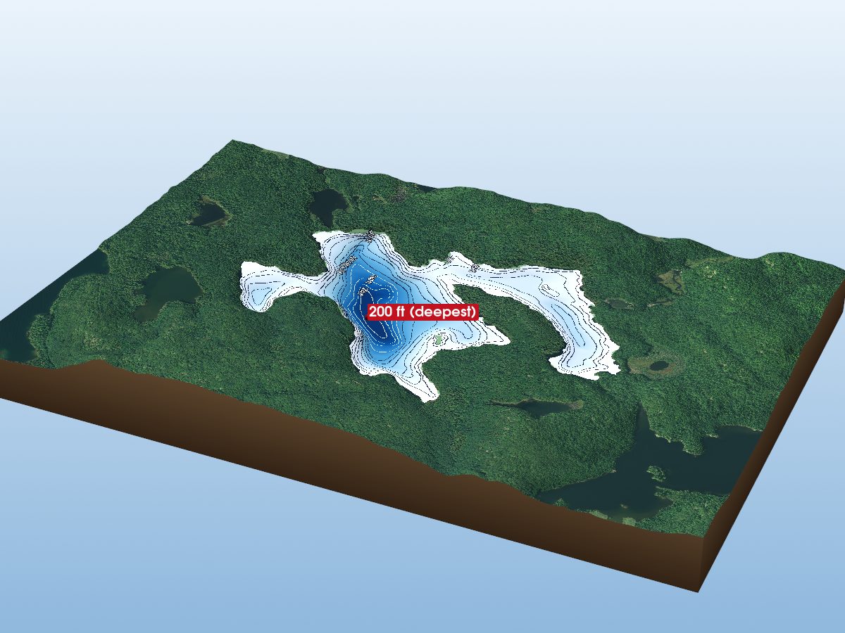 Depth map of Sesabic Lake