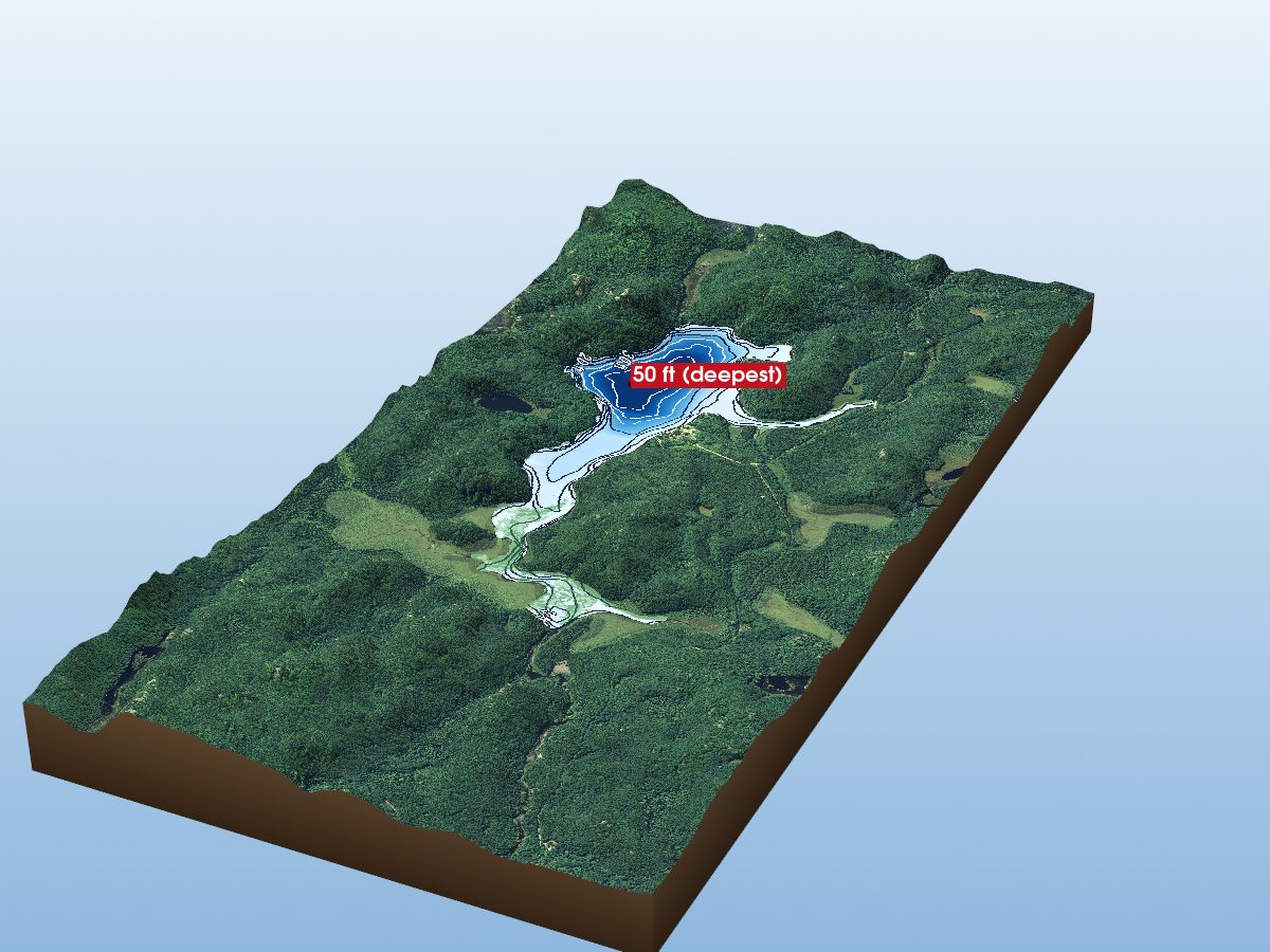 Depth map of Seymour Lake