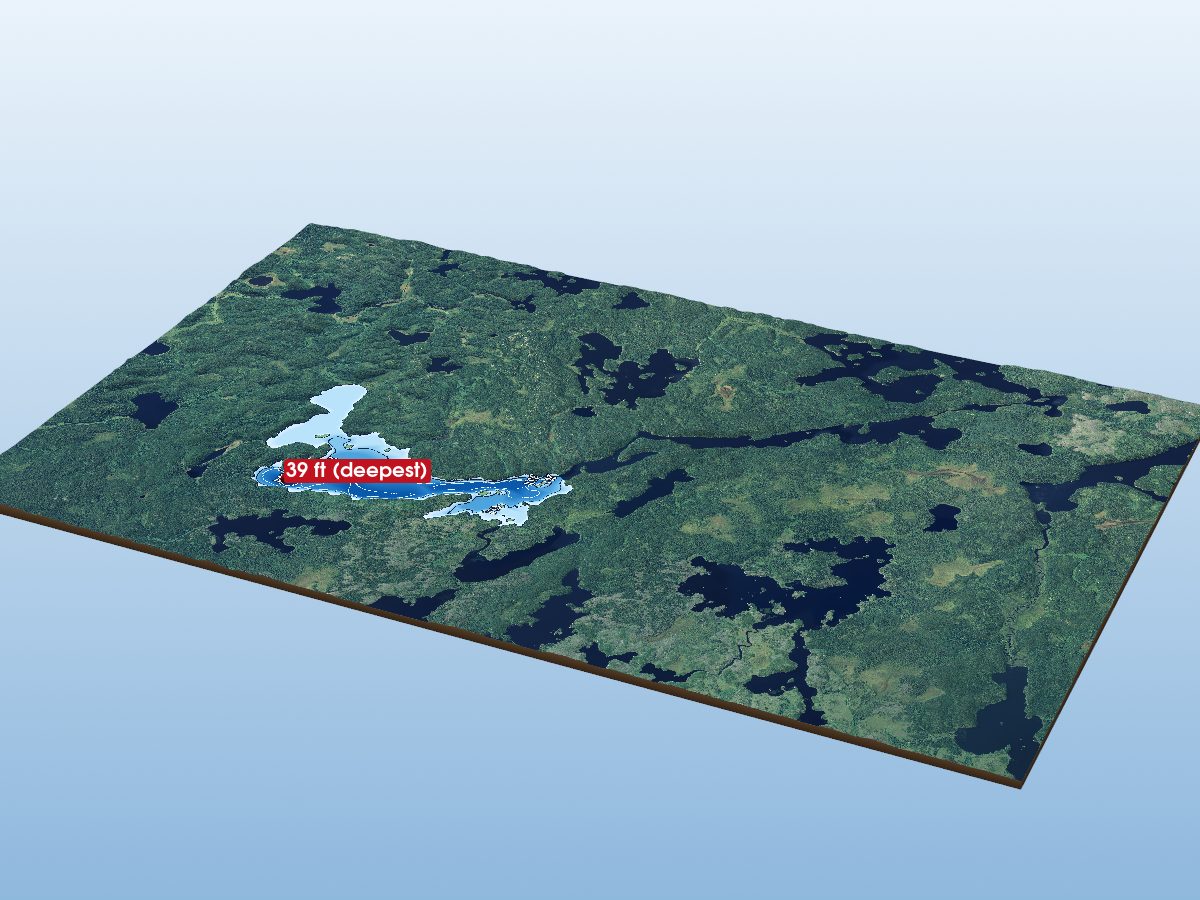 Depth map of Shabu Lake