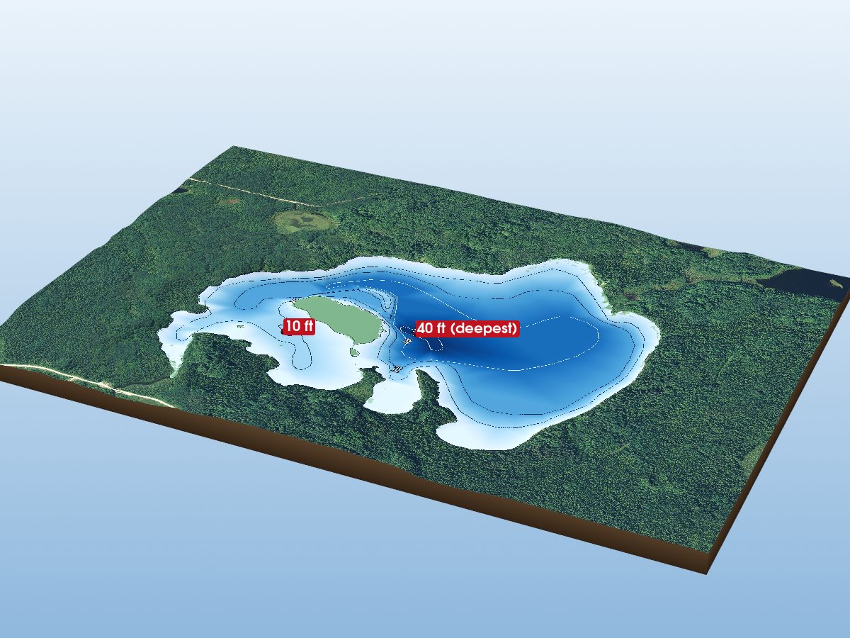 Depth map of Shack Lake