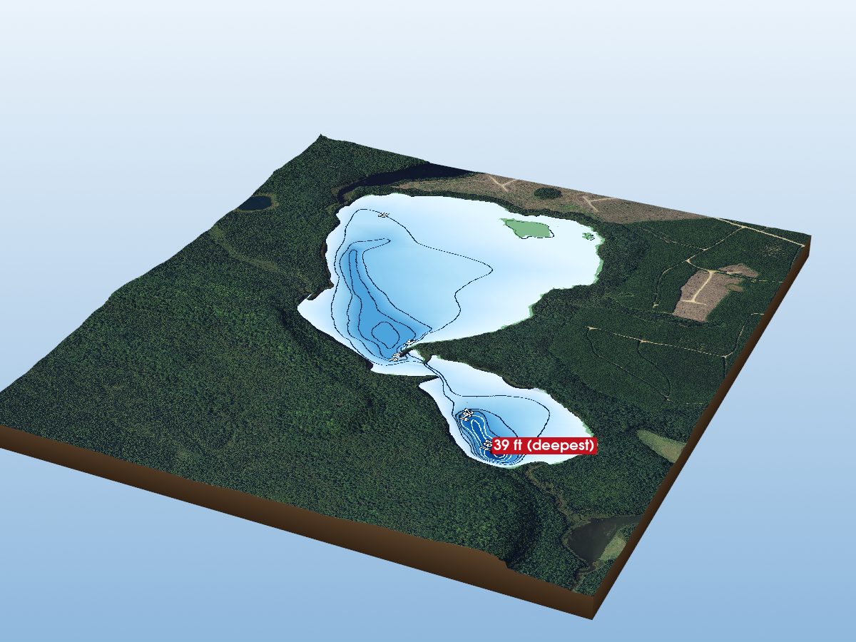 Depth map of Shack Lake