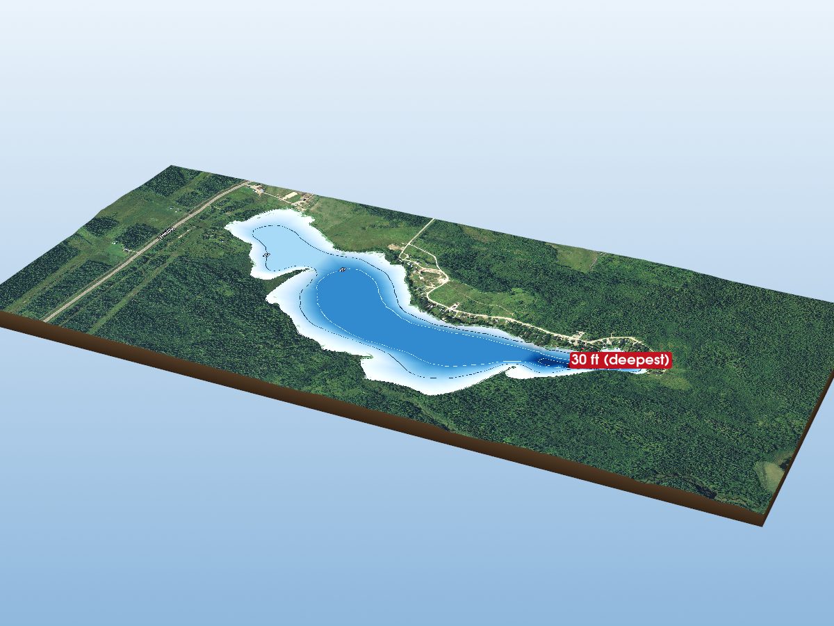 Depth map of Shackleton Lake