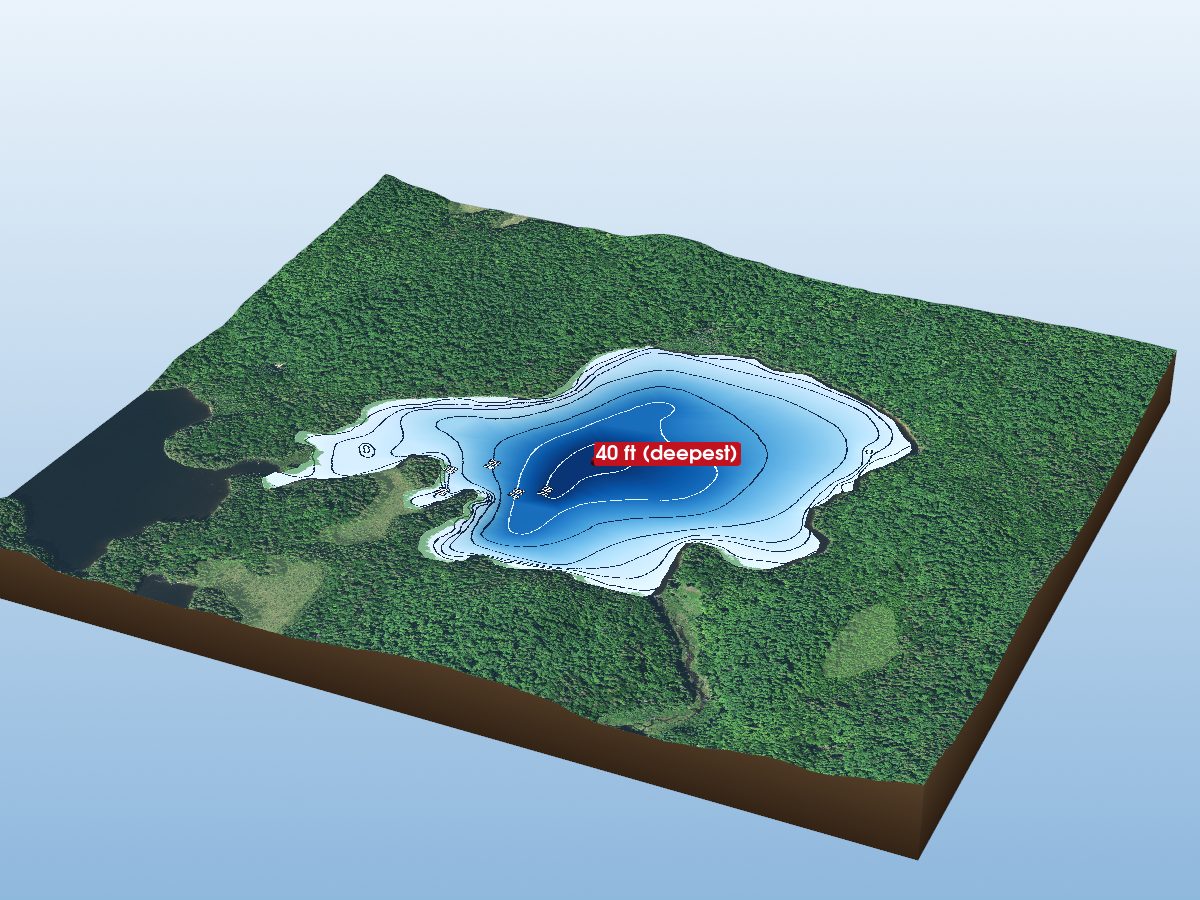 Depth map of Shad Lake