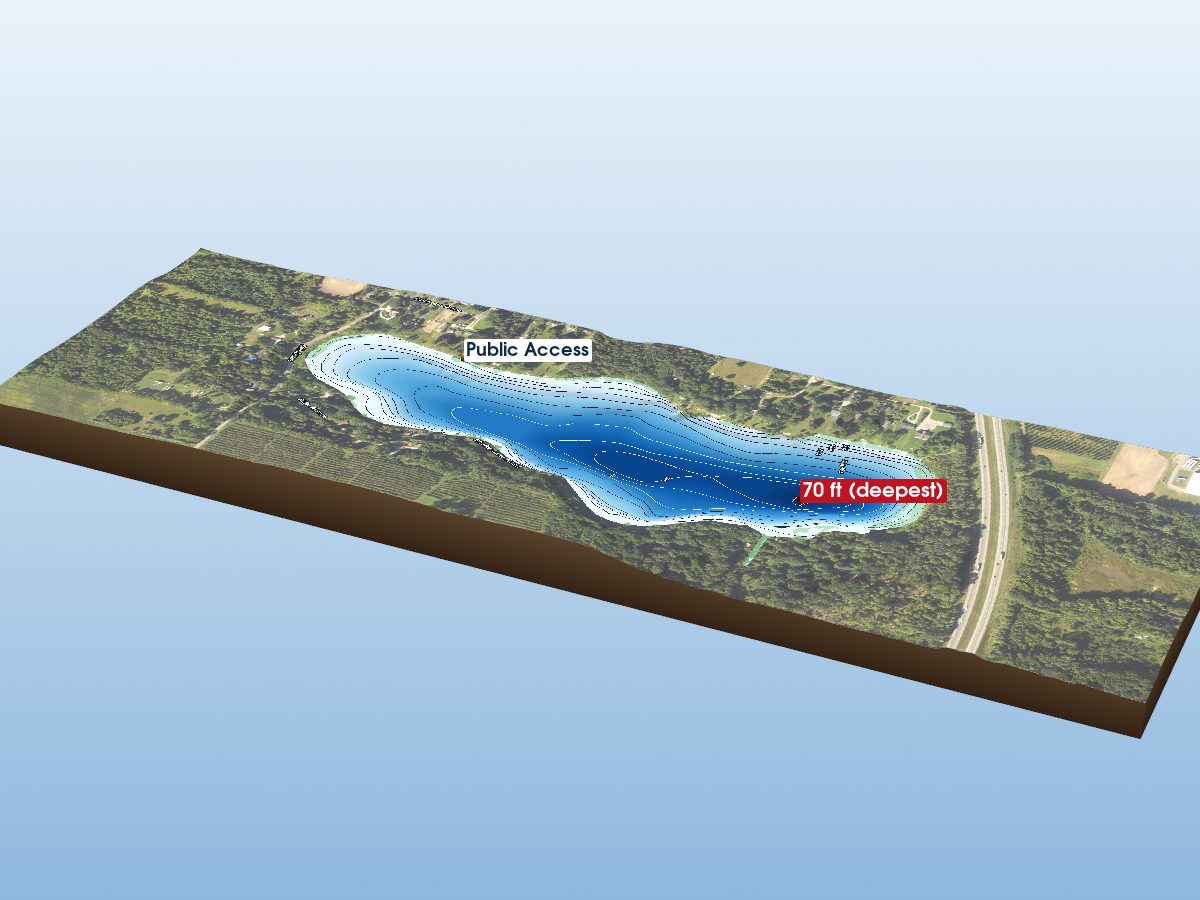 Depth map of Shafer Lake