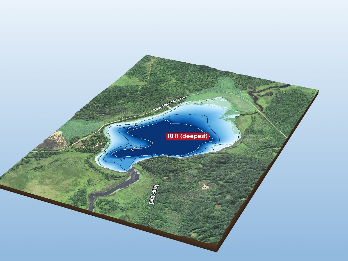 Depth map of Shakopee Lake