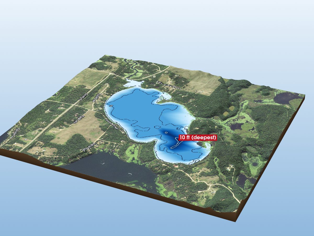 Depth map of Shallow Lake
