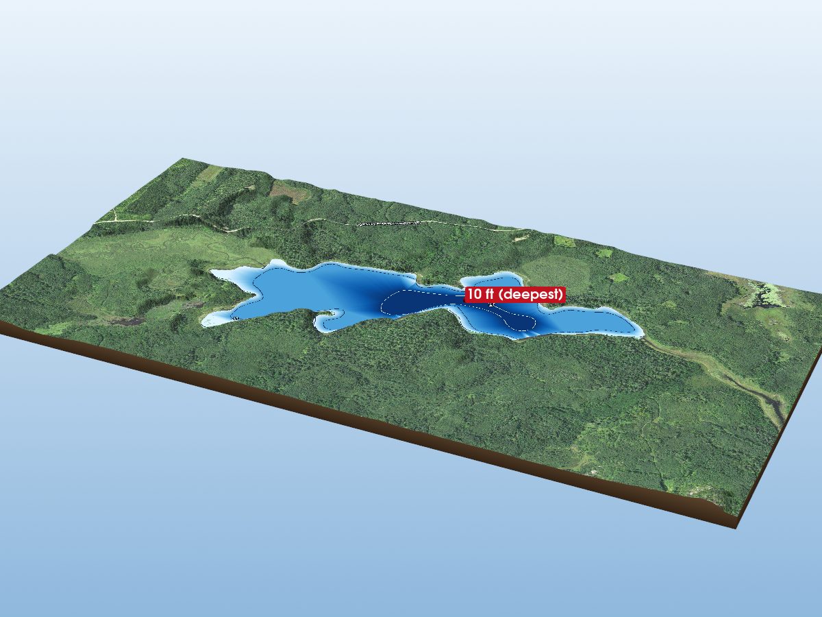 Depth map of Shannon Lake