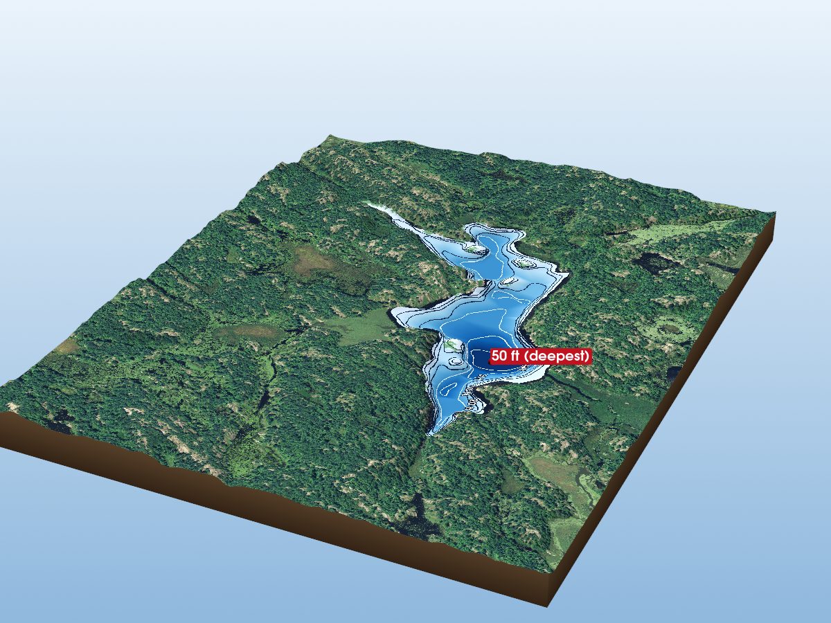 Depth map of Shark Lake