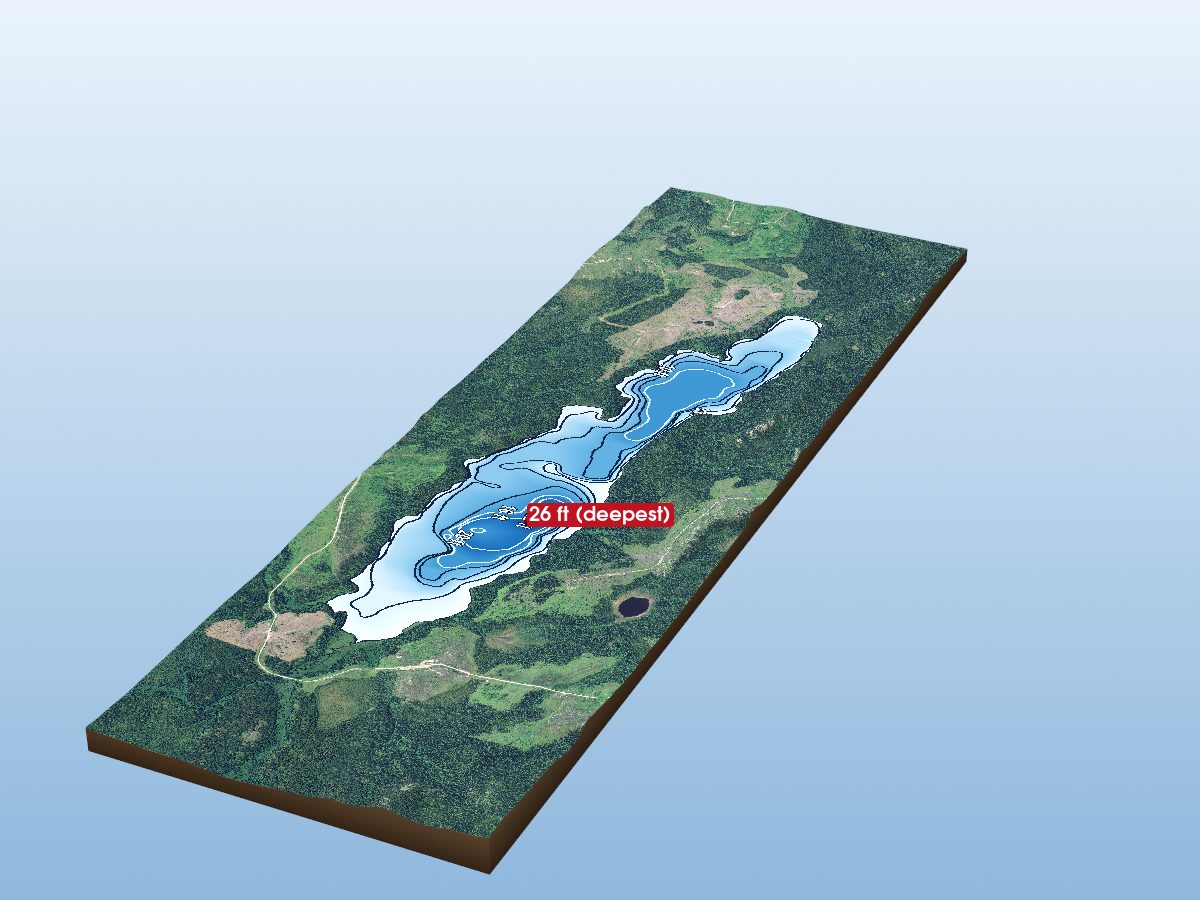 Depth map of Sharp Lake