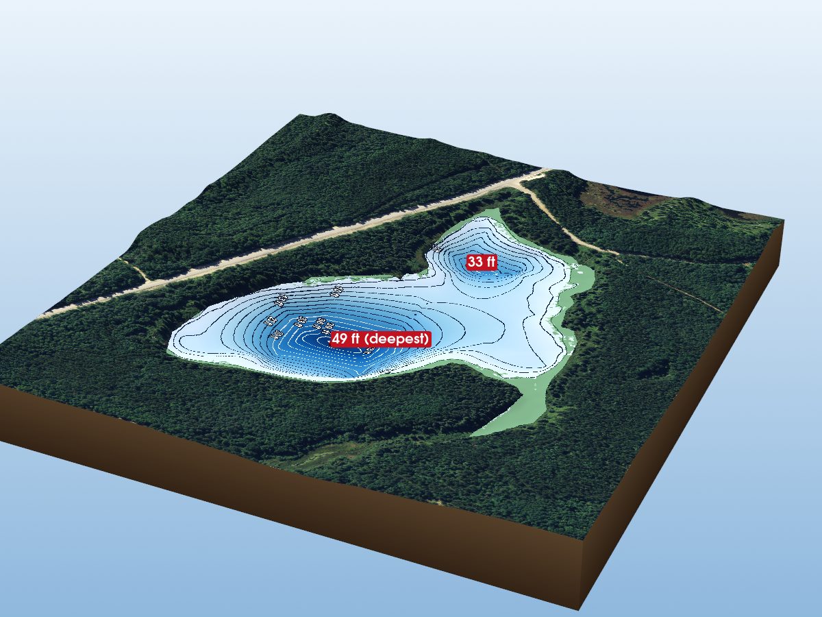Depth map of Sheba Lake 25