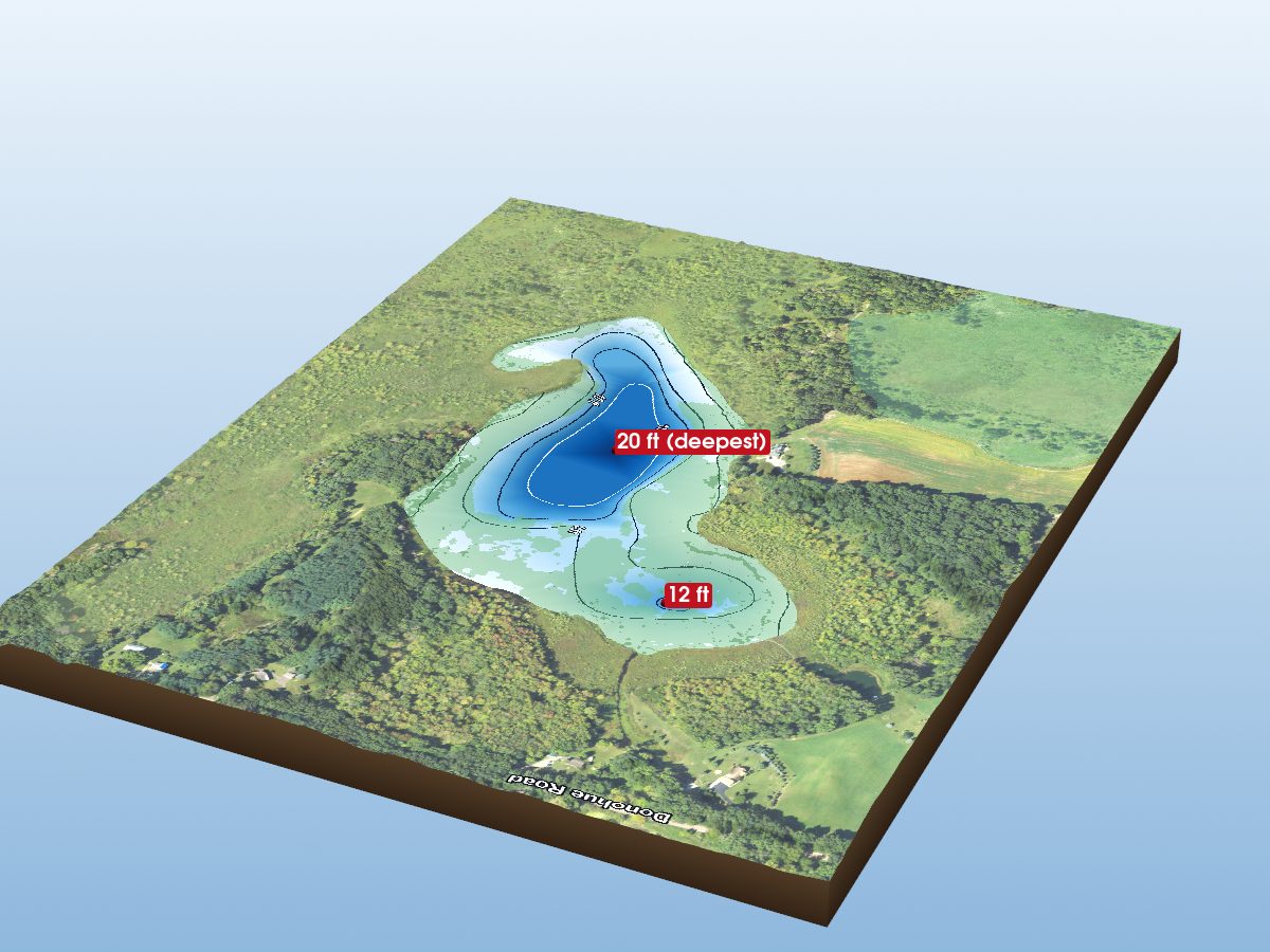 Depth map of Sheets Lake