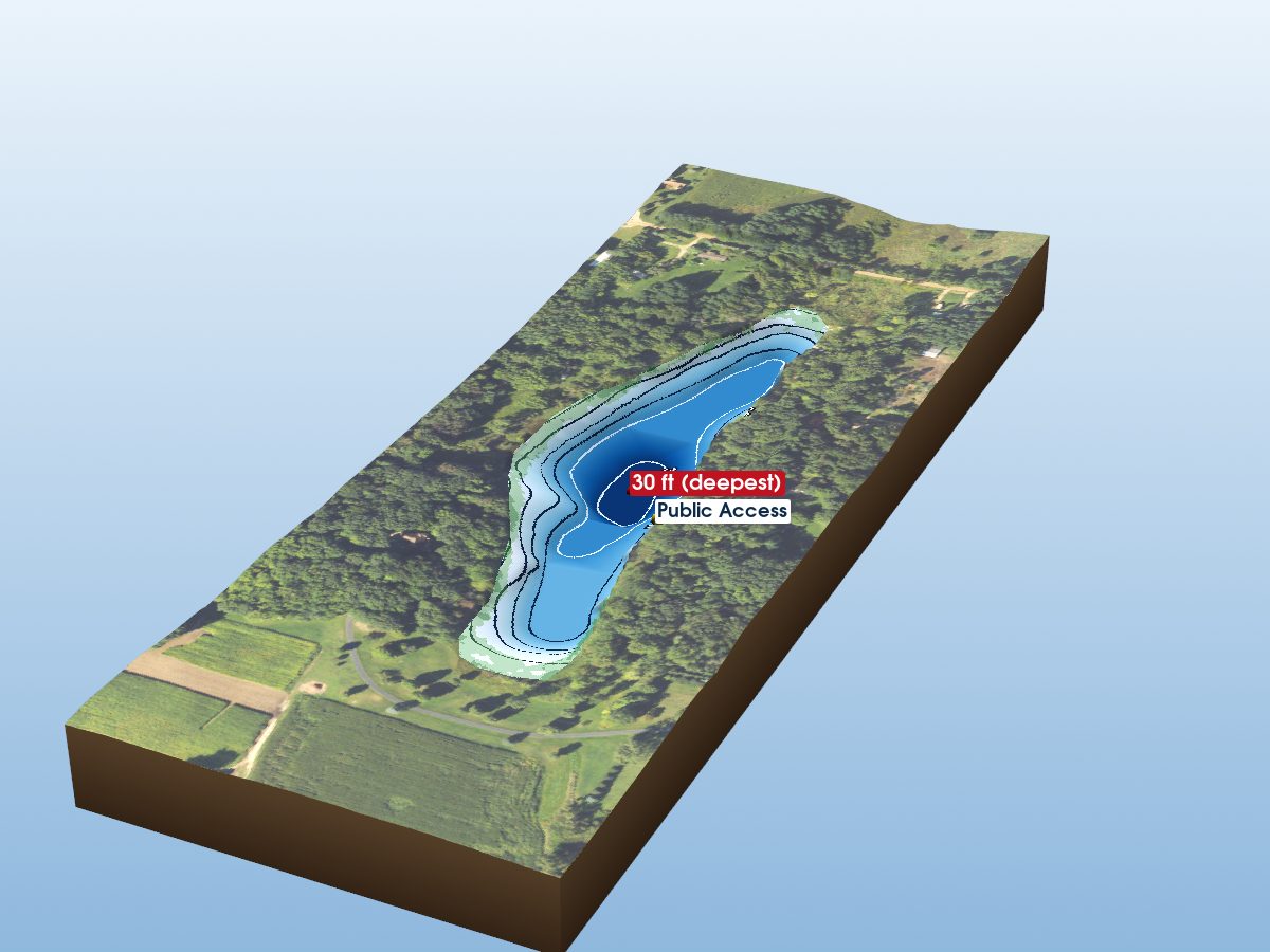 Depth map of Sheffer Lake