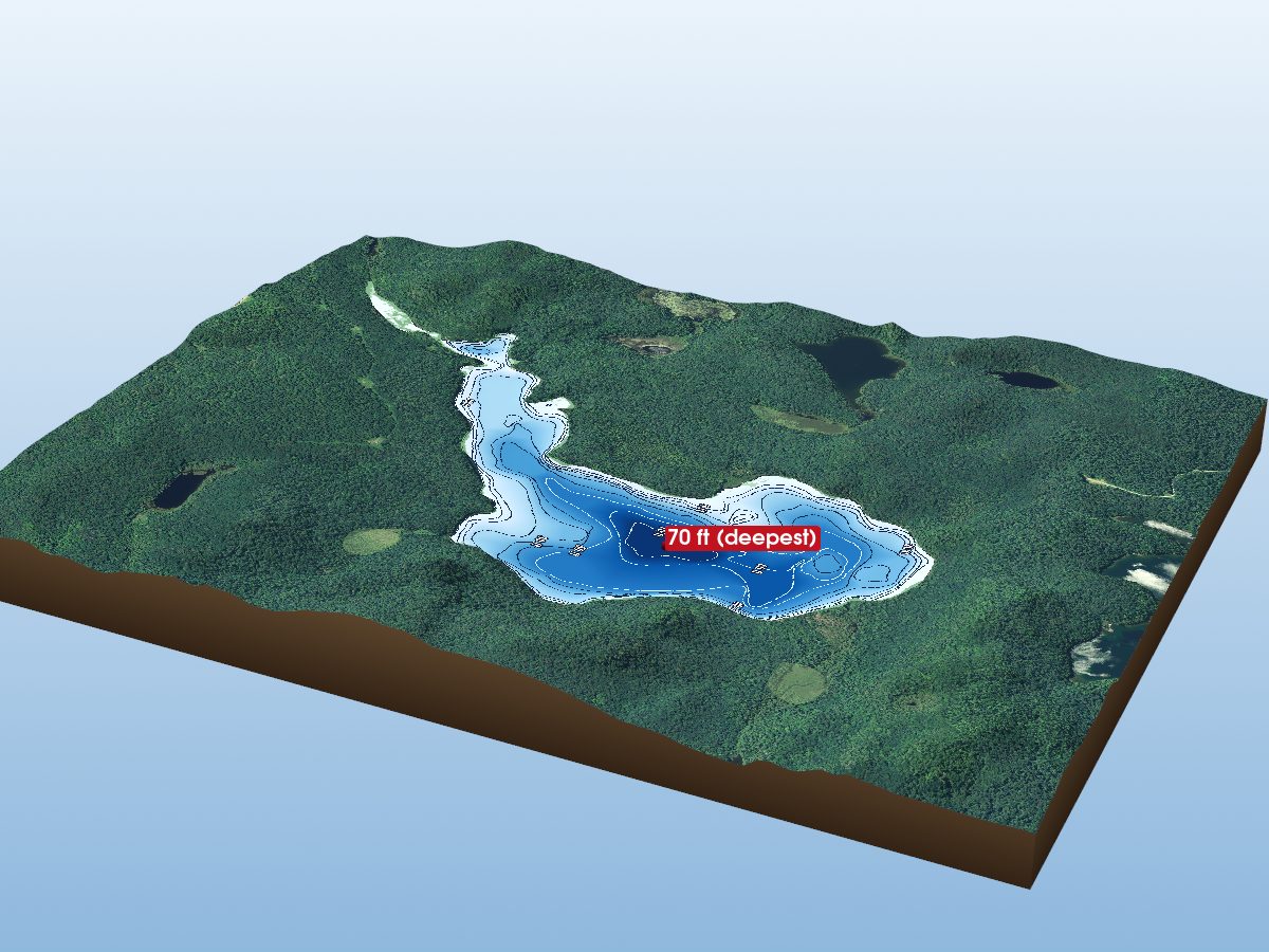 Depth map of Shelden Lake