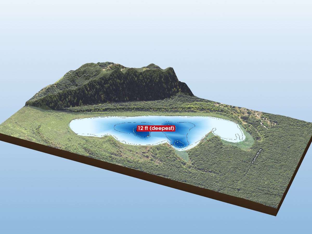 Depth map of Shell Lake