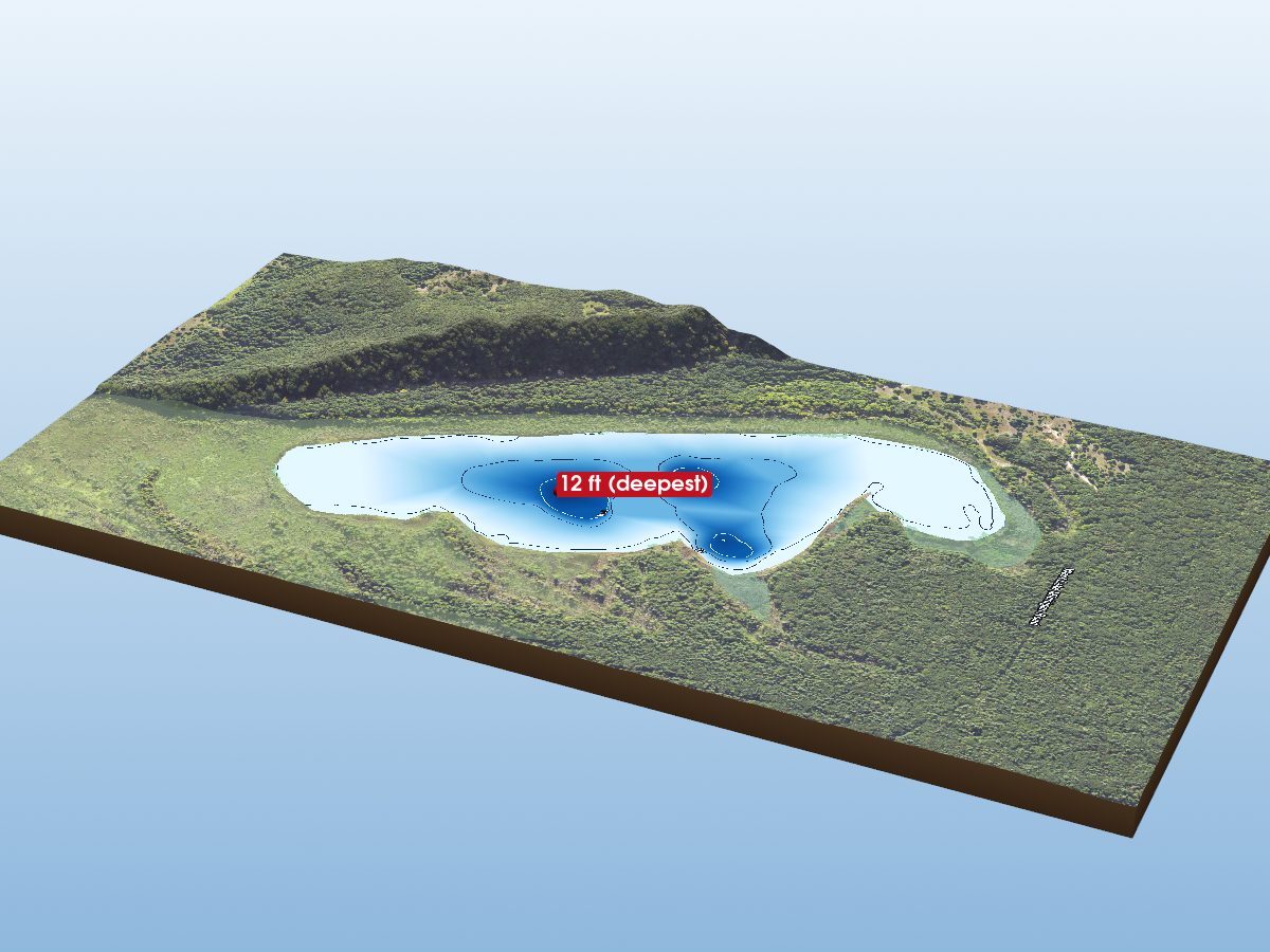 Depth map of Shell Lake