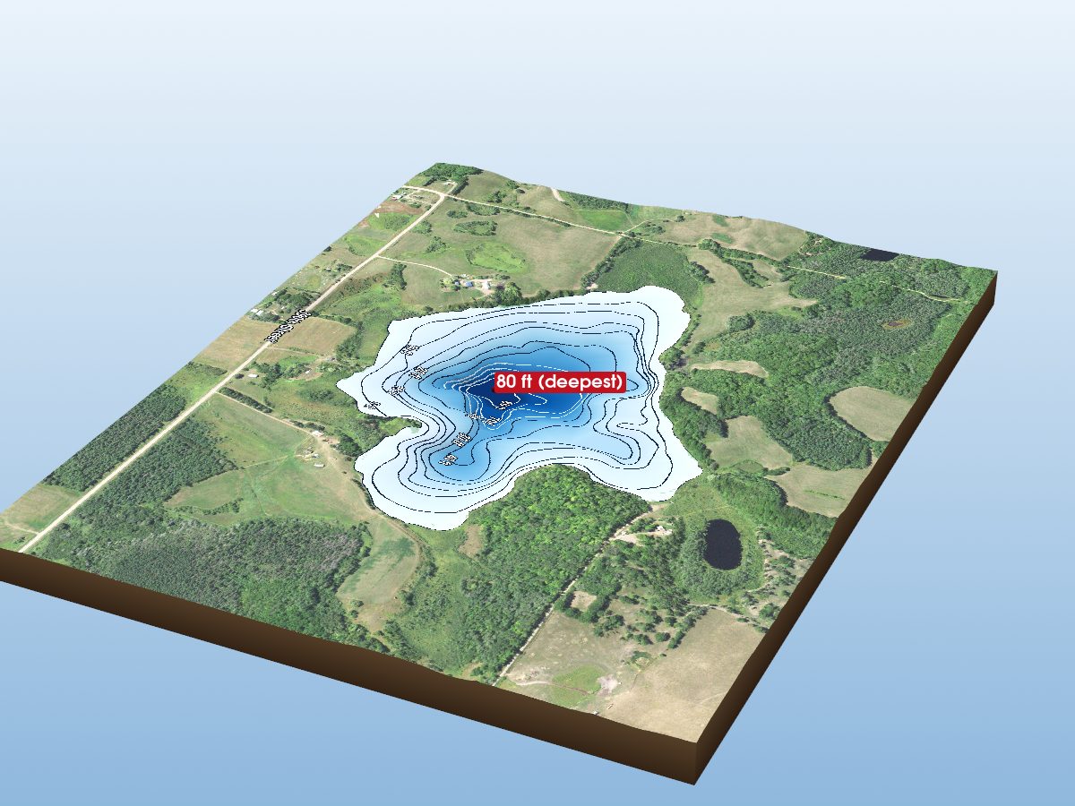 Depth map of Sheriff Lake