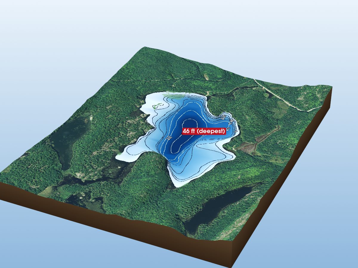 Depth map of Sheriff Lake