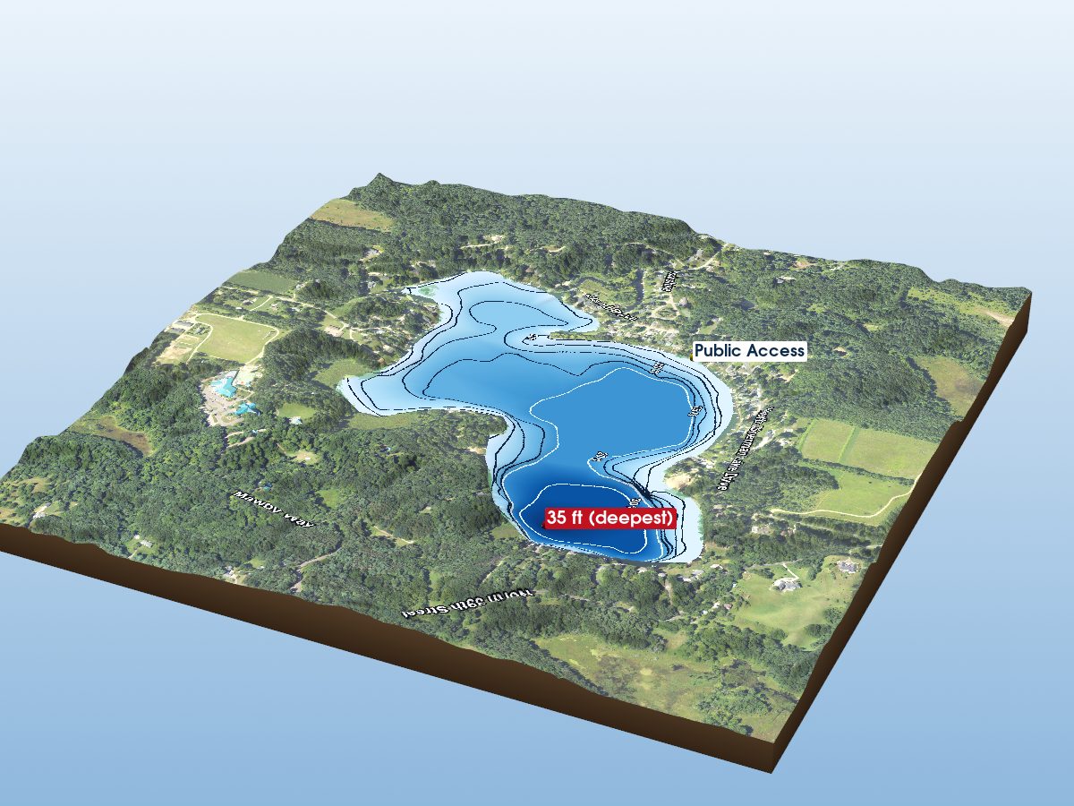 Depth map of Sherman Lake