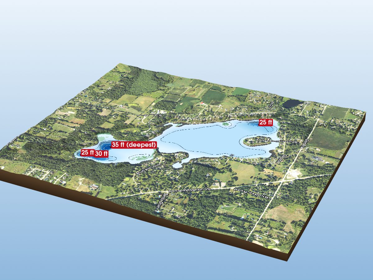 Depth map of Shinanguag Lake