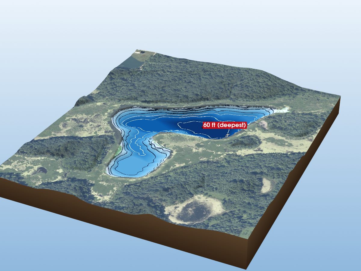 Depth map of Shock Lake