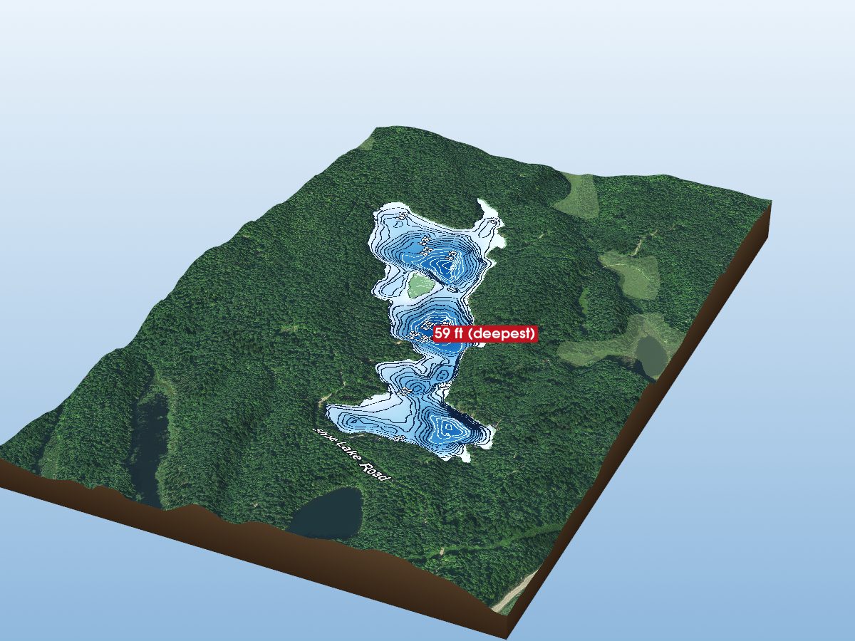 Depth map of Shoe Lake