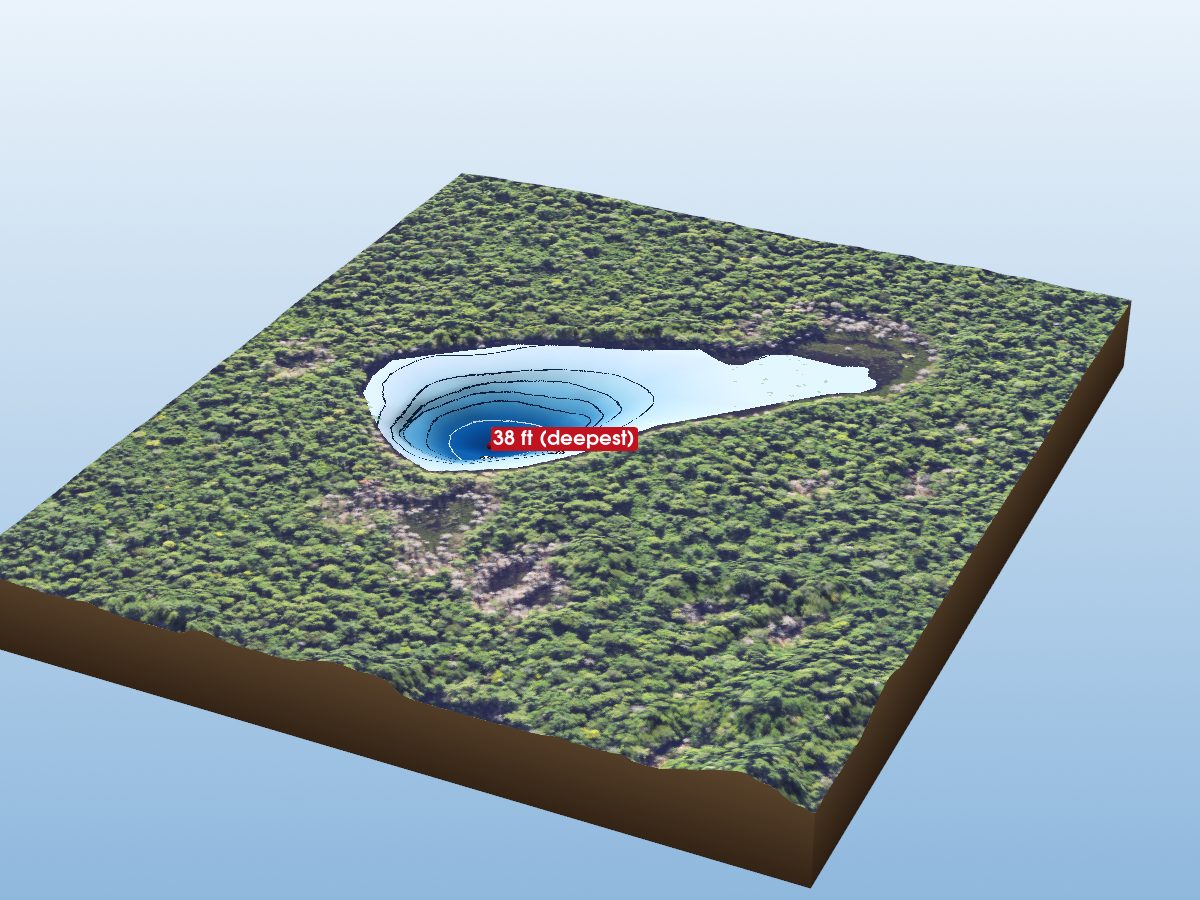 Depth map of Sid Lake