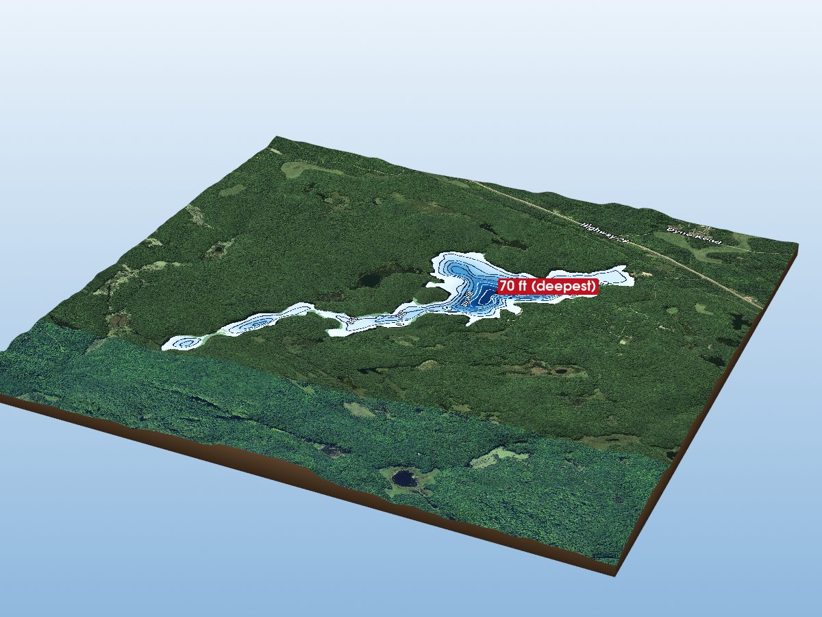 Depth map of Silent Lake