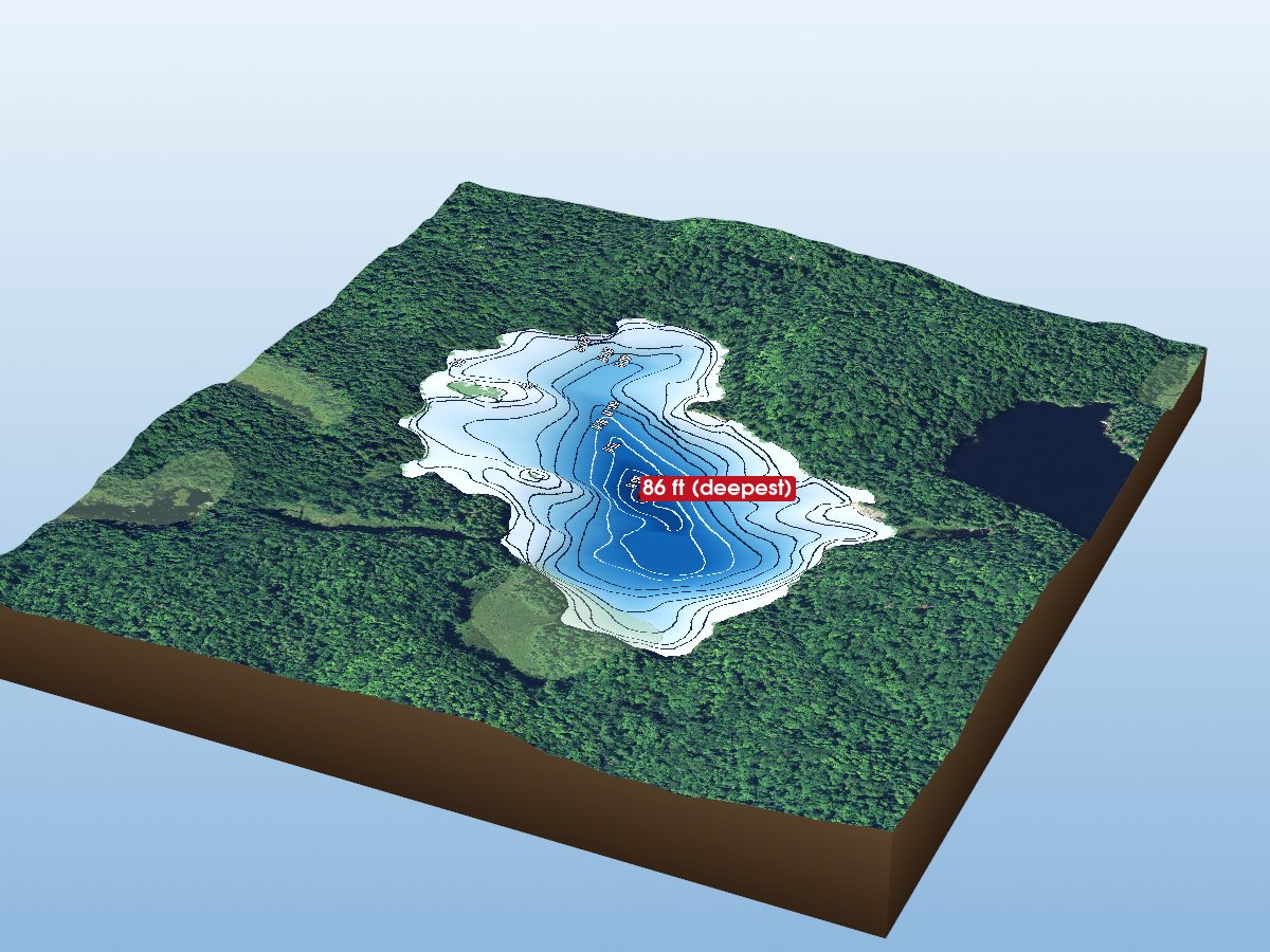 Depth map of Silver Buck Lake