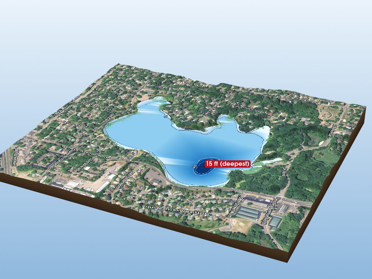 Depth map of Silver Lake (East)