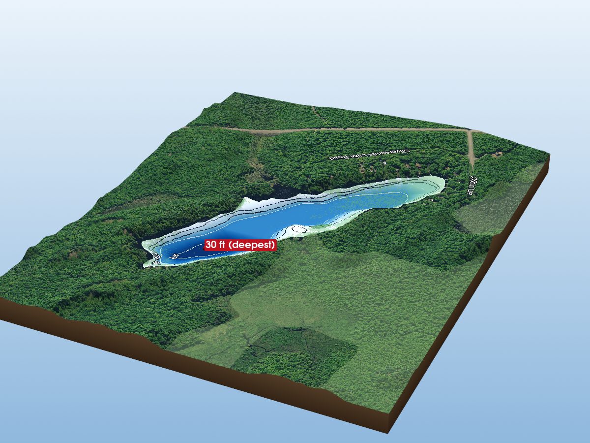 Depth map of Silver Sand Lake
