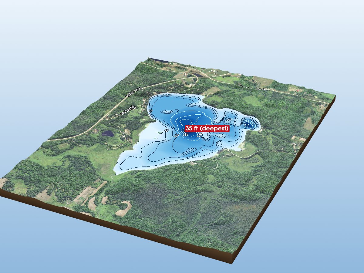 Depth map of Sissabagamah Lake